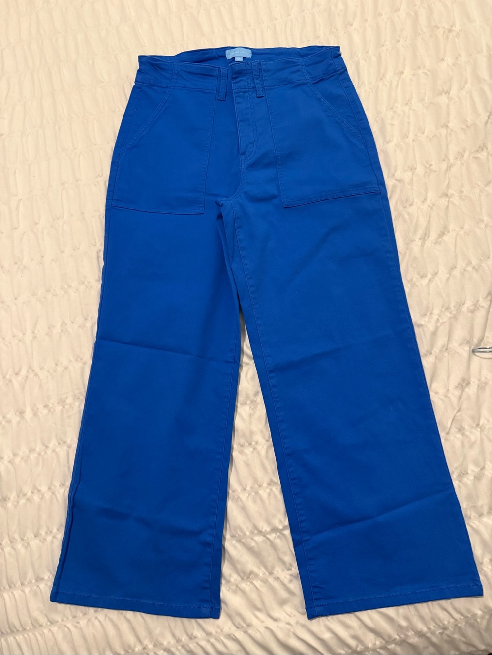 Draper James Royal Blue Wide-Leg Chinos